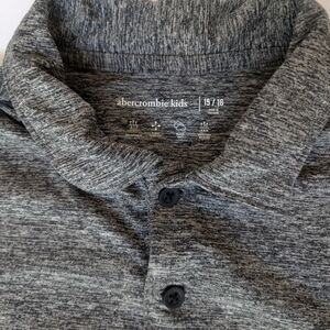 Boys Abercrombie Kids Gray Polo Shirt, Size 15/16